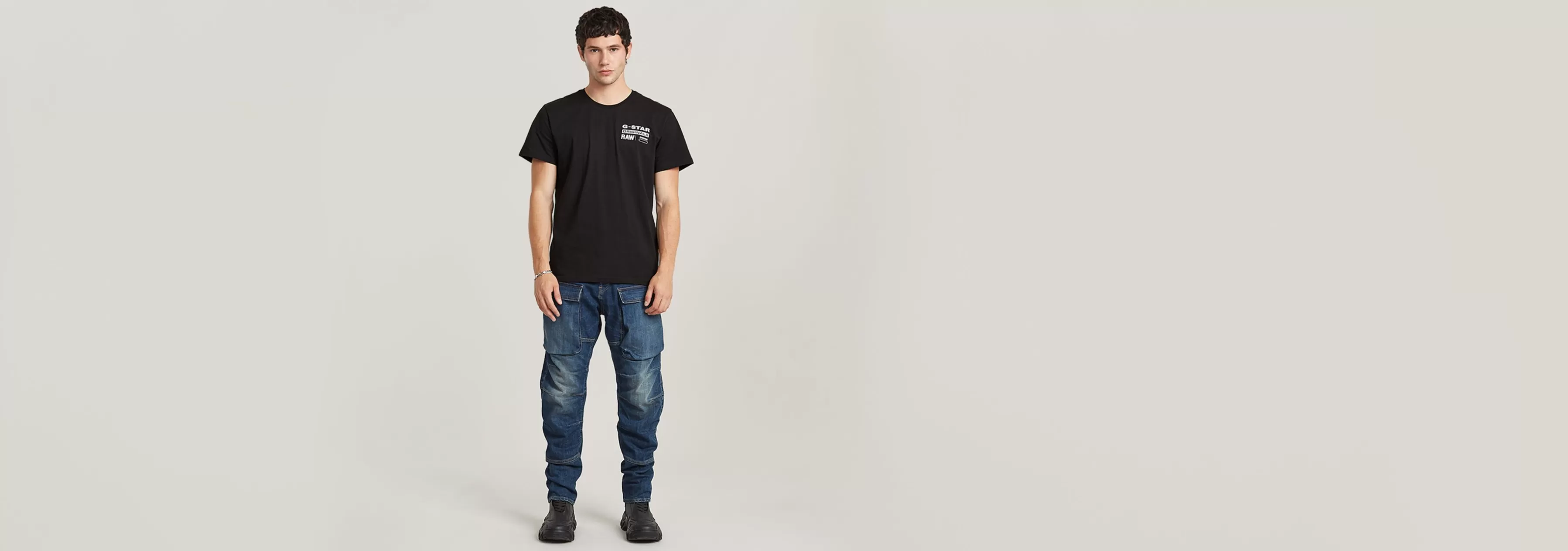 3D Regular Tapered Denim Cargo Jeans-G-Star Shop