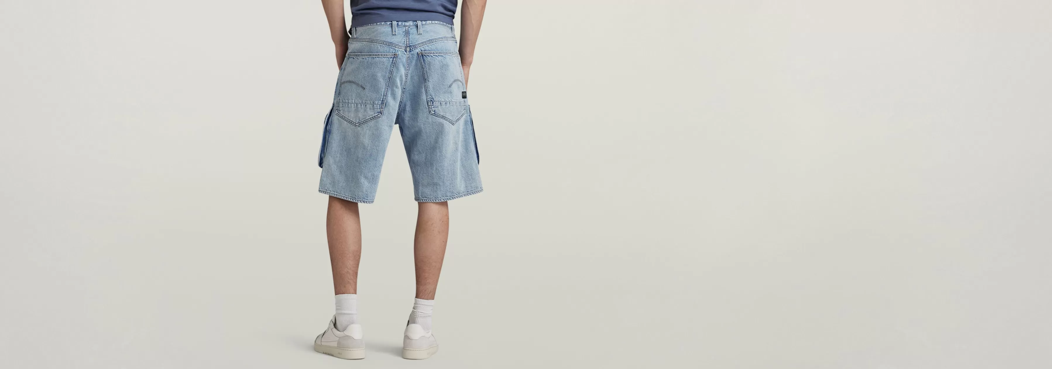 Denim Cargo Loose Shorts-G-Star Hot