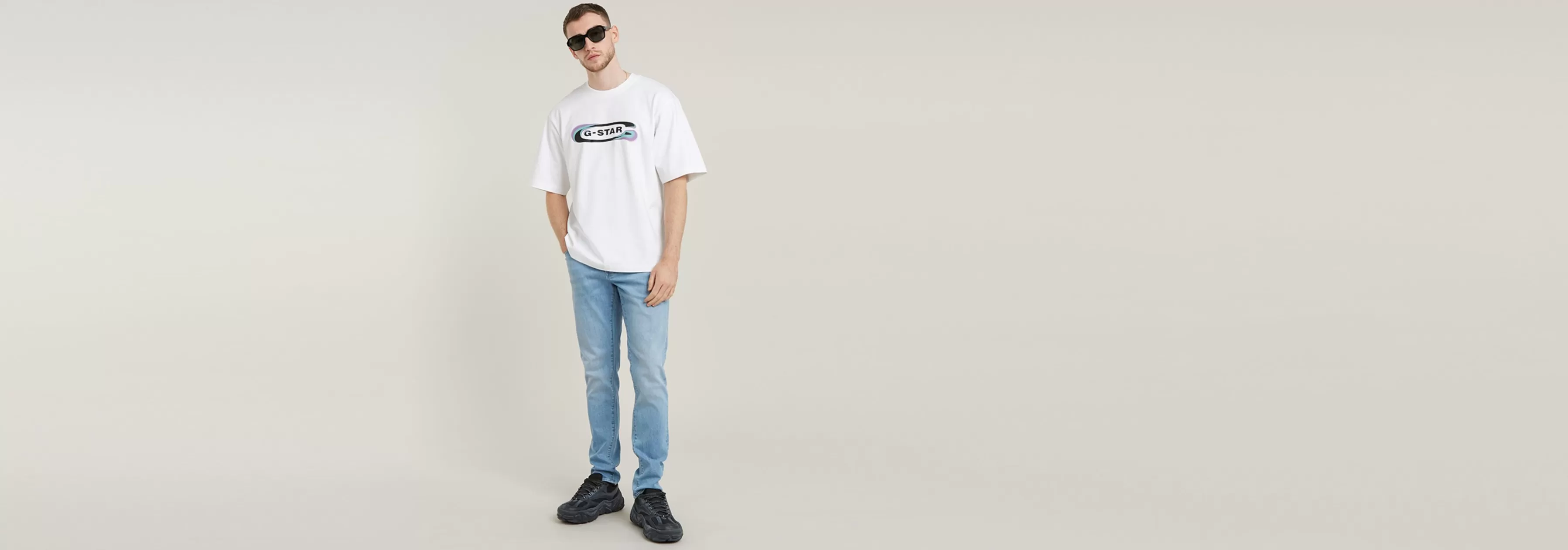 Gradient Old Skool Logo Boxy T-Shirt-G-Star Sale