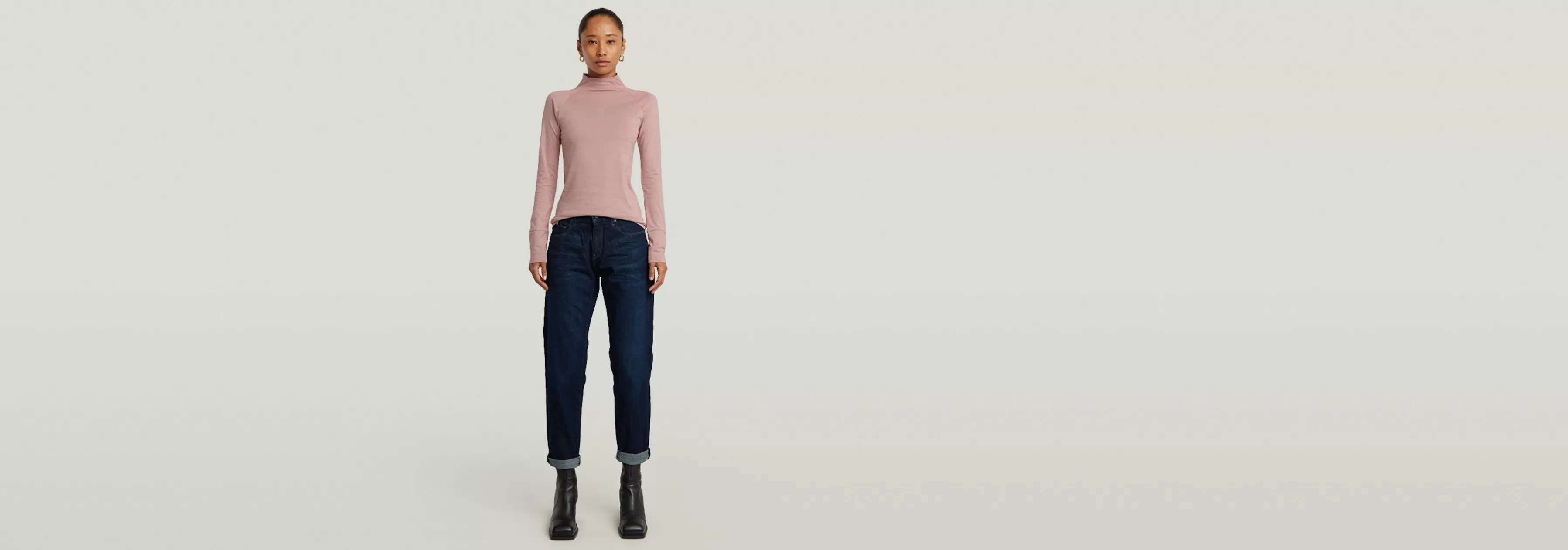 Lecite Slim Turtle Neck Top-G-Star Flash Sale