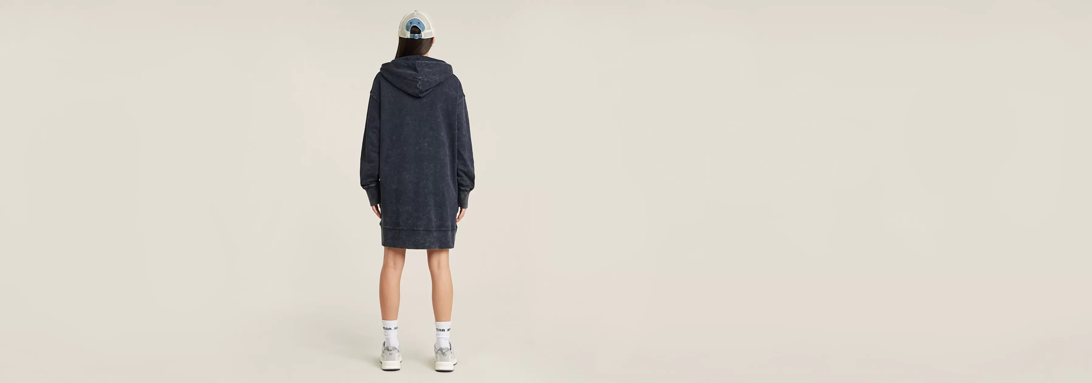 Loose Overdyed Hooded Sweater Kleid-G-Star Clearance