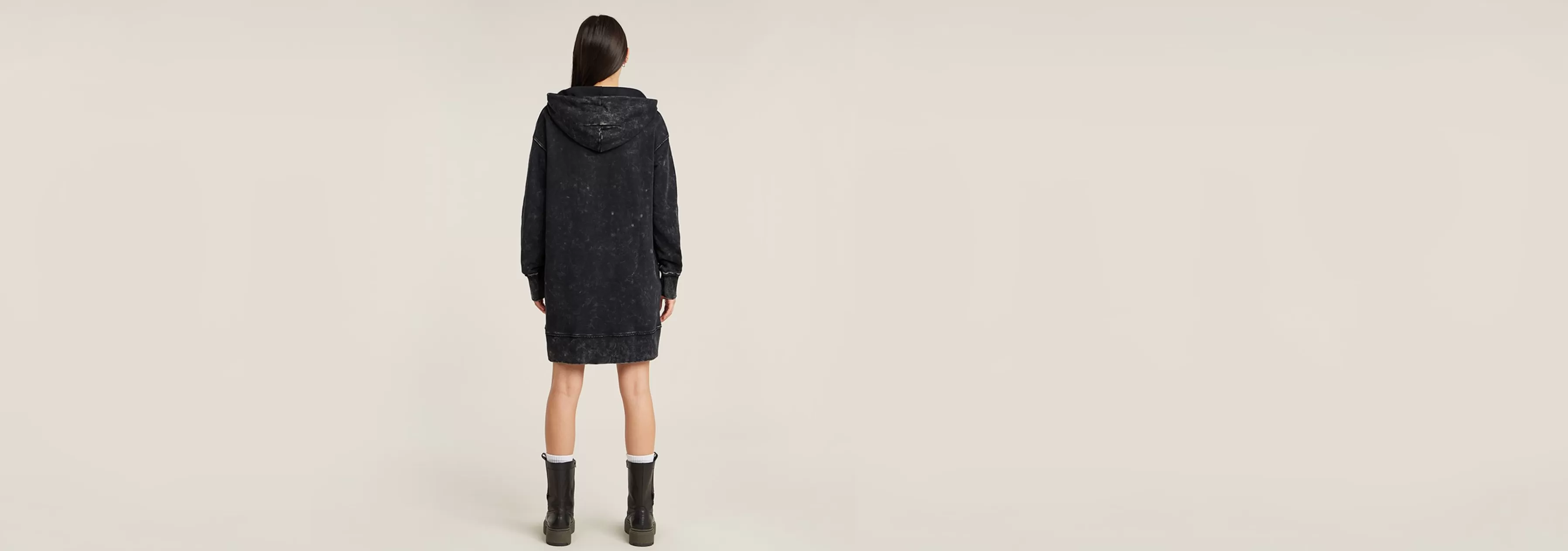 Loose Overdyed Hooded Sweater Kleid-G-Star Hot