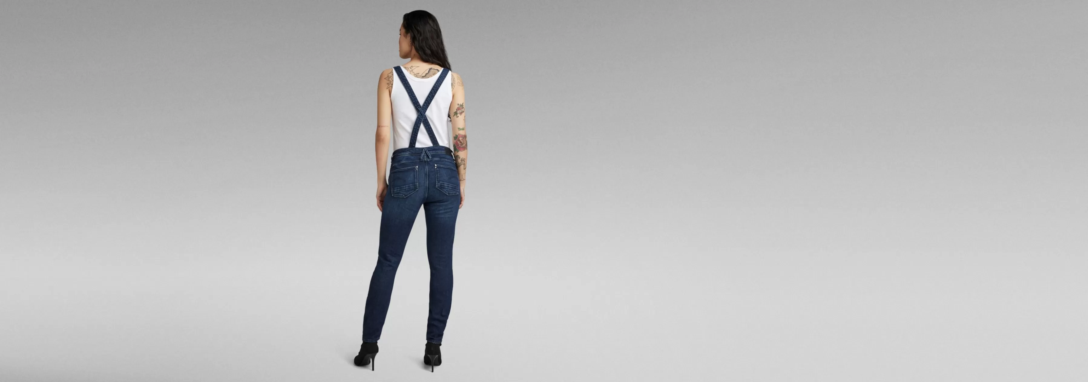 Lynn High Slim Navy Overall-G-Star Sale