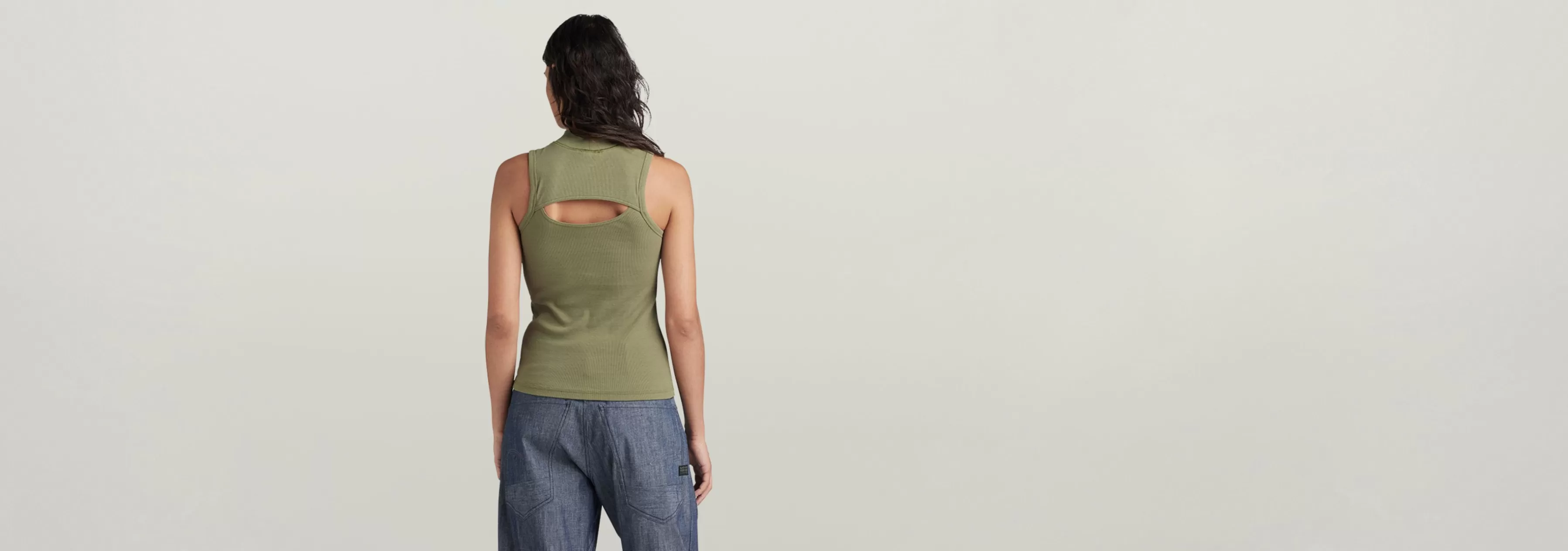 Open Back Mock Slim Top-G-Star Shop