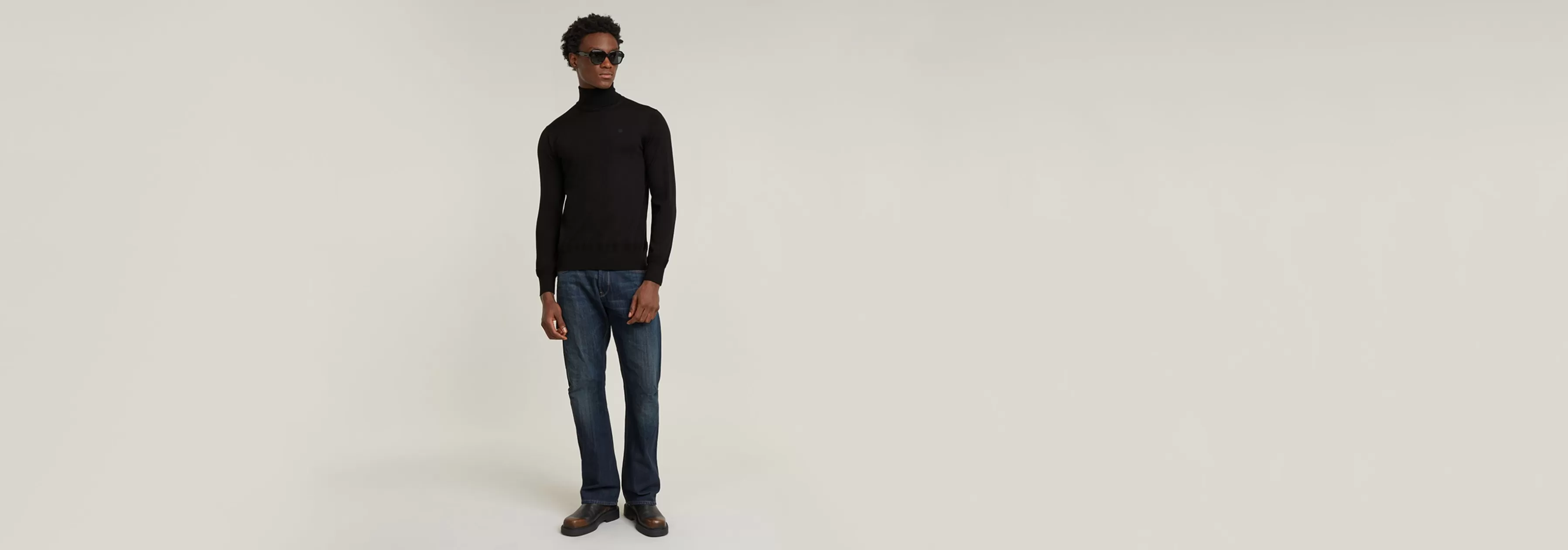 Premium Core Turtle Neck Knitted Pullover-G-Star Clearance