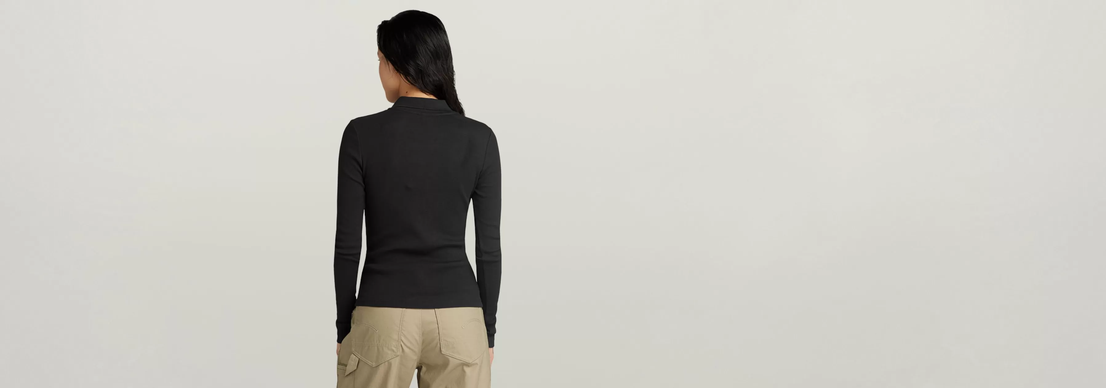 Ribbed Slim Polo Top-G-Star Fashion