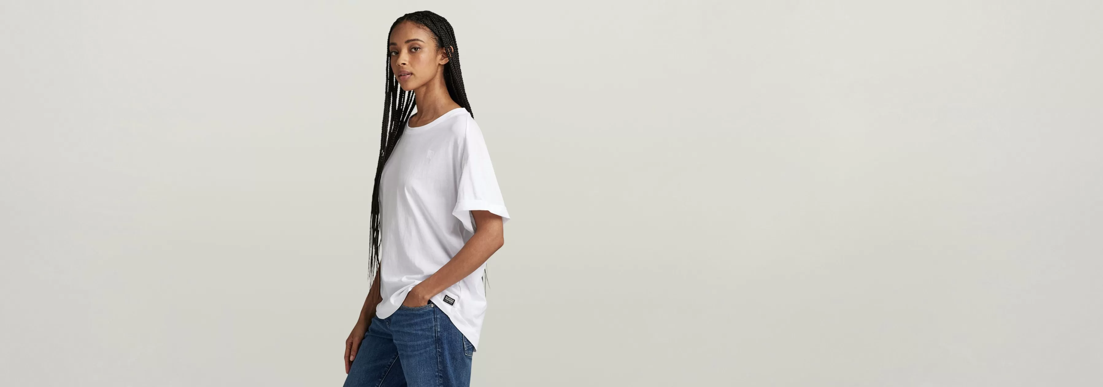 Rolled Up Sleeve Boyfriend Top-G-Star Flash Sale